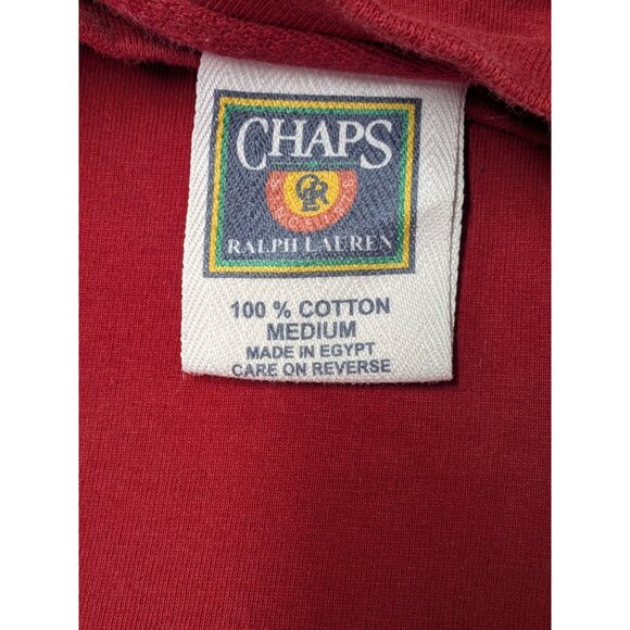 Vintage Chaps Ralph Lauren T Shirt Men Size M Logo Pocket Y2K Casual Athleisure - Picture 6 of 7